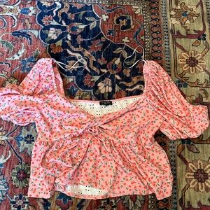 New Look Pink Floral Blouse